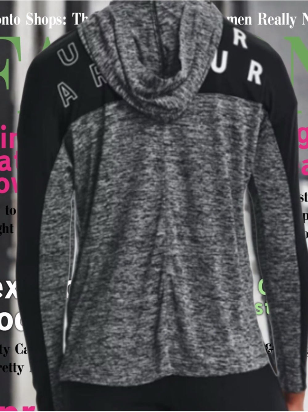 BRAND NEW Under Armour Charcoal and White Heat-gear Hoodie Medium